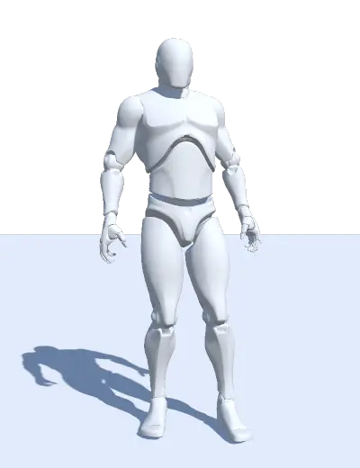 3D rigged humanoid character model of Mannequin