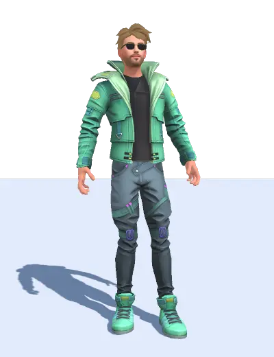 3D rigged humanoid character model of Stylized Male